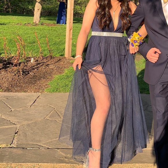 Sparkly Navy Prom Dress - Picture 5 of 6